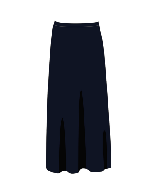 Navy Ankle Length Skirt